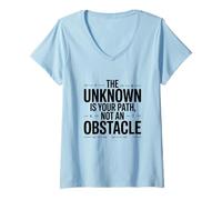 Donna L'ignoto è la Tua Strada, Non Un ostacolo Maglietta con Collo a V