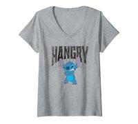 Donna Lilo & Stitch Hangry Maglietta con Collo a V