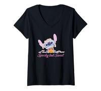 Donna Lilo & Stitch Spooky Sweet Halloween Maglietta con Collo a V