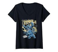 Donna Lilo & Stitch Trouble Comic Maglietta con Collo a V