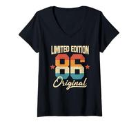 Donna Limited Edition Year 86 - 1986 originale Maglietta con Collo a V