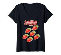 Donna L'insegnamento è la mia marmellata di Fragole Maglietta con Collo a V
