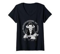 Donna Lion King Scar I'm Surrounded By Idiots Maglietta con Collo a V