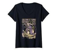 Donna Liquid Death River Styx Reaper Scene Heavy Metal Water Maglietta con Collo a V