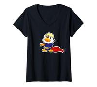 Donna Little Duck alla Gioventù Vigili del Fuoco Maglietta con Collo a V