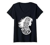 Donna Little Girls With Dreams Femminismo Maglietta con Collo a V
