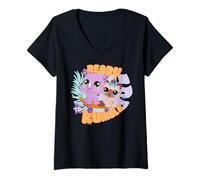 Donna Littlest Pet Shop Ready To Rumble Maglietta con Collo a V