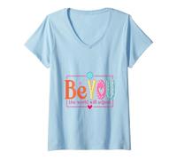 Donna Live Authentically World Si adatterà al Design Maglietta con Collo a V