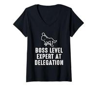 Donna Livello Boss: Esperto di delegazione Maglietta con Collo a V