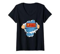 Donna Logan Name Superhero Gift for Boys Named Logan Maglietta con Collo a V