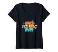 Donna Logo Cool Built your Way Maglietta con Collo a V