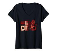 Donna Logo del Film Evil Dead Horror 2013 Halloween Maglietta con Collo a V