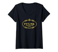 Donna Logo George Clinton PFUNK 2019 Tour Maglietta con Collo a V