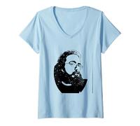 Donna Logo Tatuaggio Stigmate Maglietta con Collo a V