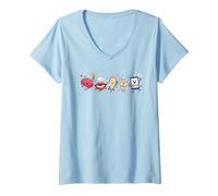 Donna Logopedia Doodles SLP Logopedista Linguaggio del linguaggio Maglietta con Collo a V