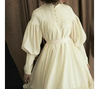 Donna Lolita Abito a Balze lungo Manica Sbuffo Princess Gotico Medievale Costume