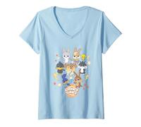 Donna Looney Tunes Gokko The Gangs all Here Maglietta con Collo a V