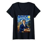 Donna Lord Byrion George Gordon Byron Maglietta con Collo a V