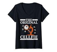 Donna L'Originale Cellfie Biologo Insegnante di Scienze Biologia Major Maglietta con Collo a V