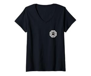 Donna Lost Dharma Initiative Front and Back Maglietta con Collo a V