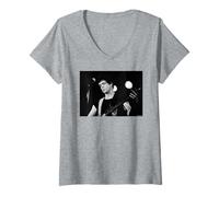 Donna Lou Reed Live A Boston 1980 di Michael Grecco Maglietta con Collo a V