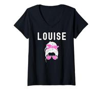 Donna Louise Retro Occhiali da Sole Love Cute Matching Best Friends Maglietta con Collo a V