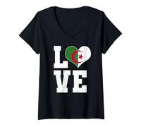 Donna Love Design Algeria Orgoglio algerino Maghreb Heritage Maglietta con Collo a V