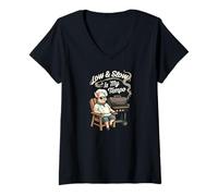 Donna Low & Slow Is My Tempo Pig BBQ Smoker Maglietta con Collo a V