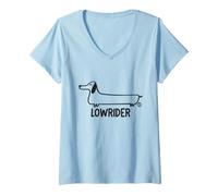Donna Lowrider Dachshund Maglietta con Collo a V