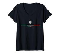 Donna lucha libre bandiera del Messico iconico pro wrestling maschera uomini donne Maglietta con Collo a V