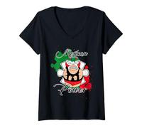 Donna Lucha Libre Spanish Luchandor Mexican Wrestling Mask Latinx Maglietta con Collo a V