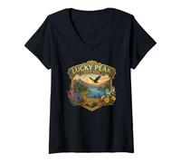 Donna Lucky Peak State Park Idaho, Souvenir Grafico Maglietta con Collo a V