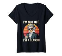Donna Ludwig Van Beethoven Im Not Old Im A Classic Classic Music Maglietta con Collo a V