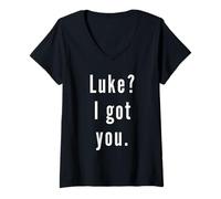 Donna Luke? Ti ho preso. Maglietta con Collo a V