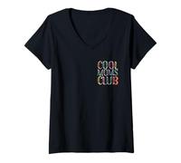 Donna L'Ultimo Design Cool Mom's Club per Le Mamme alla Moda Maglietta con Collo a V