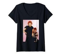 Donna Lulu e David Bowie Ziggy Era Stardust 1973 Maglietta con Collo a V