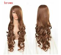 Donna lungo Capelli Ricci Parrucche Cosplay 80cm Palco Festa Accessorio