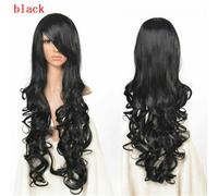 Donna lungo Capelli Ricci Parrucche Cosplay 80cm Palco Festa Accessorio