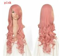 Donna lungo Capelli Ricci Parrucche Cosplay 80cm Palco Festa Accessorio