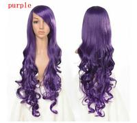 Donna lungo Capelli Ricci Parrucche Cosplay 80cm Palco Festa Accessorio