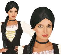Parrucca nera con treccia Pocahontas Jasmine