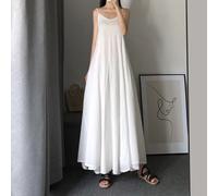 Donna Lungo Slip Abito Spaghetti Cinturino a-Line Big Swing Estivo Casual Fodera