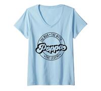 Donna l'Uomo. Il Mito. Poppa. La Leggenda. Padre papà Dada Luv Maglietta con Collo a V