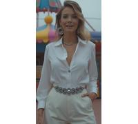 Donna Lusso Feste Cintura Metallo Argento Catena Arrowhead Fascino Fibbia M L XL