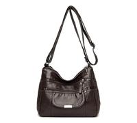 Donna Lusso Morbido PU Multi Tasca a Tracolla Borsa a Spalla