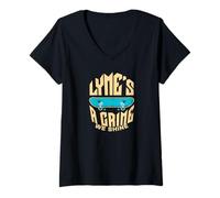 Donna Lyme Non È Un Crimine Vibe Skater Streetwear Ribelle Maglietta con Collo a V