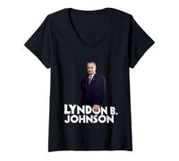 Donna Lyndon B. Johnson Maglietta con Collo a V