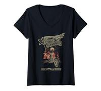 Donna Lynyrd Skynyrd Call Me Breeze Biker Eagle Classic Rock Retro Maglietta con Collo a V