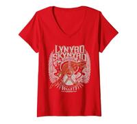 Donna Lynyrd Skynyrd Croc Rock Bullet Tread On Me Country Southern Maglietta con Collo a V