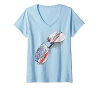 Donna Lynyrd Skynyrd Destra su Stelle Strisce Bandiera USA Vintage Rock Maglietta con Collo a V